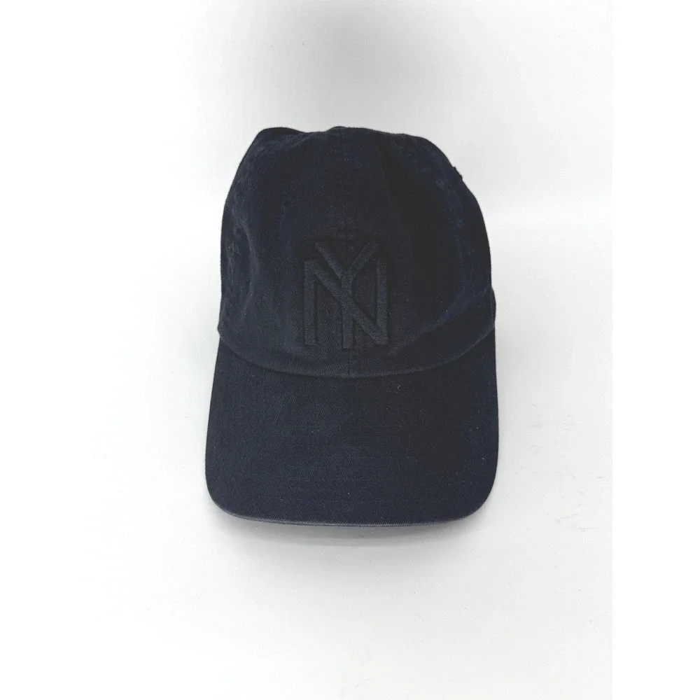 American Needle New York Yankees Hat Black Tonal Logo Adjustable MLB Cap